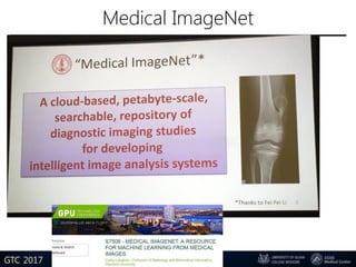 Medical ImageNet
64GTC 2017
 