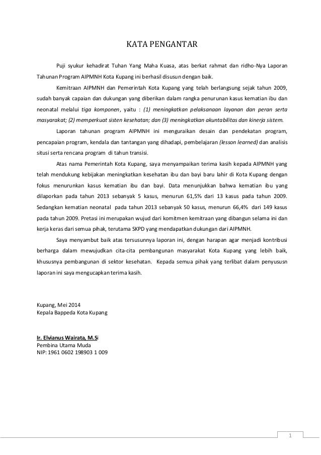 Contoh Kata Pengantar Laporan Keuangan Akhir Tahun Seputar Laporan