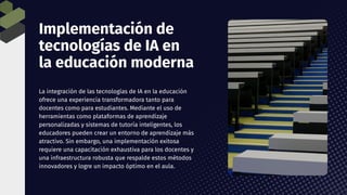 El impacto de la Inteligencia Artificial en la Educación | PDF