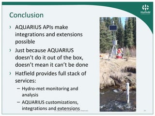 Extending the Aquarius Data Acquisition, Analysis & Notification ...