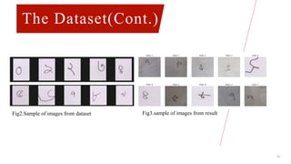 The Dataset(Cont.)
10
Fig2.Sample of images from dataset Fig3.sample of images from result
 