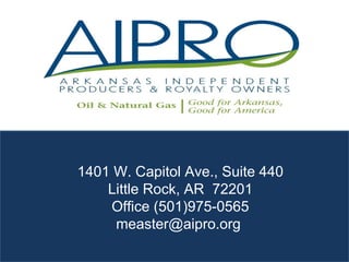 1401 W. Capitol Ave., Suite 440 Little Rock, AR  72201 Office (501)975-0565 measter@aipro.org  