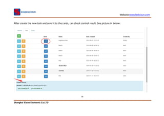 Website:www.ledxixun.com
Shanghai Xixun Electronic Co.LTD
86
After create the new task and send it to the cards, can check control result. See picture in below:
 