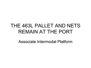 AIP Training: Getting More Out of Pallets | PPT