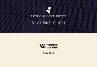 Q1 Startup Highlights
ARTIFICIAL INTELLIGENCE
May 2018
 