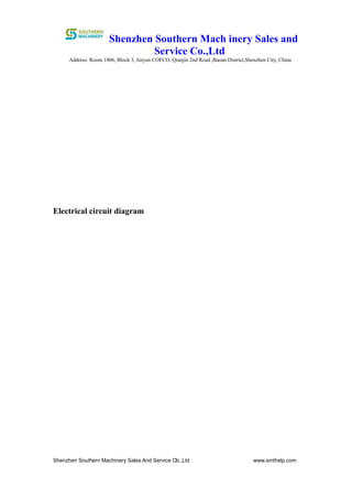 Shenzhen Southern Mach inery Sales and
Service Co.,Ltd
Address: Room 1806, Block 3, Jinyun COFCO, Qianjin 2nd Road ,Baoan District,Shenzhen City, China
Shenzhen Southern Machinery Sales And Service Co.,Ltd www.smthelp.com7
Electrical circuit diagram
 
