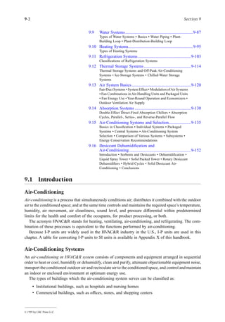 Air conditioning and refrigeration. mechanical engineering handbook | PDF