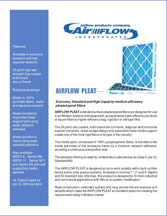 Air Flow MERV 8 High Cap Air Filters