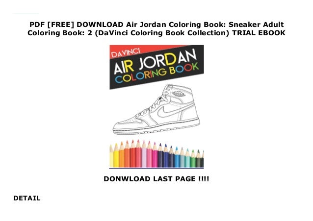 Download Pdf Free Download Air Jordan Coloring Book Sneaker Adult Coloring