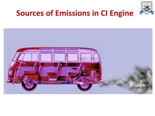 Sources of Emissions in CI Engine
 