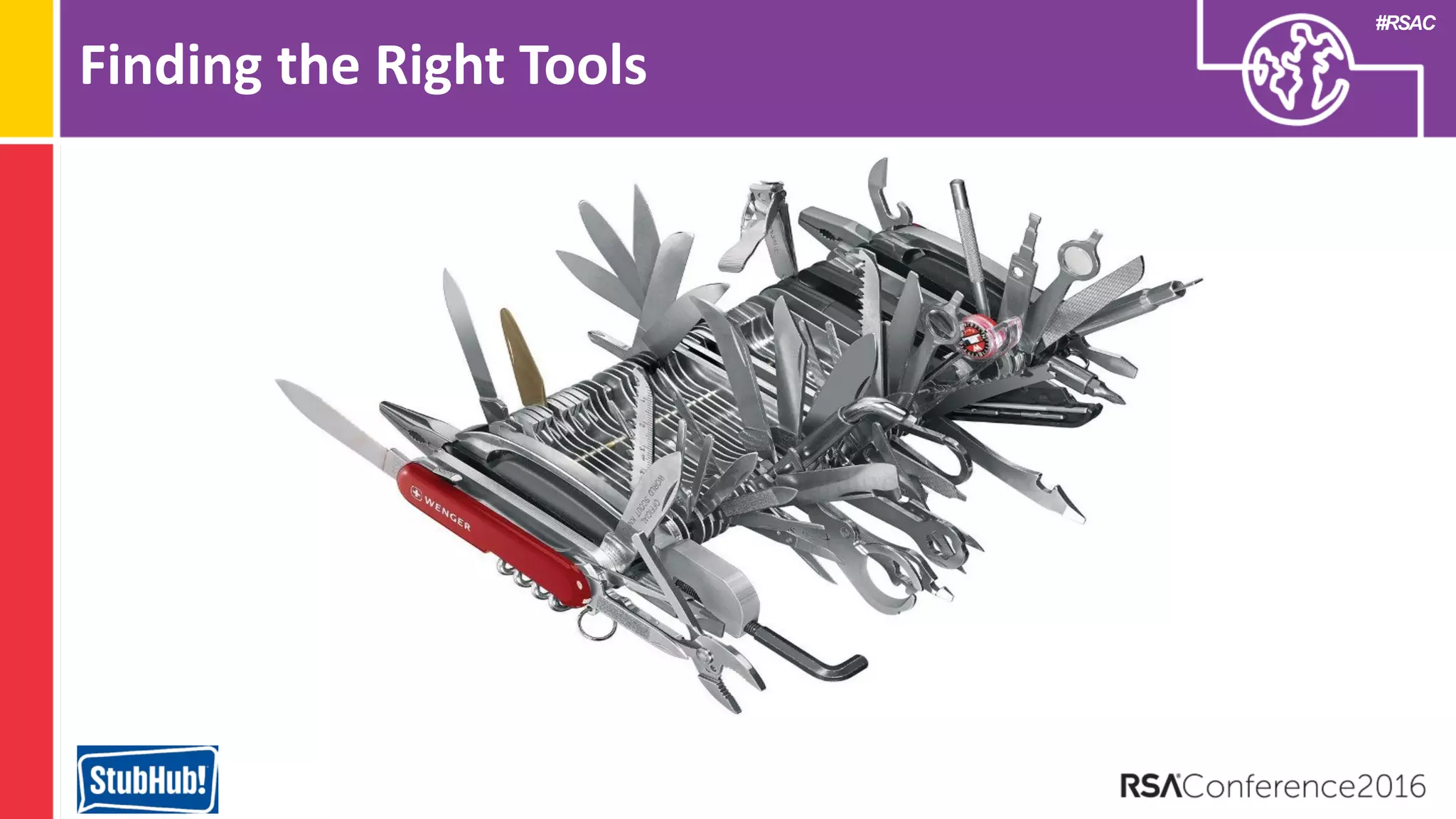 #RSAC
Finding the Right Tools
 