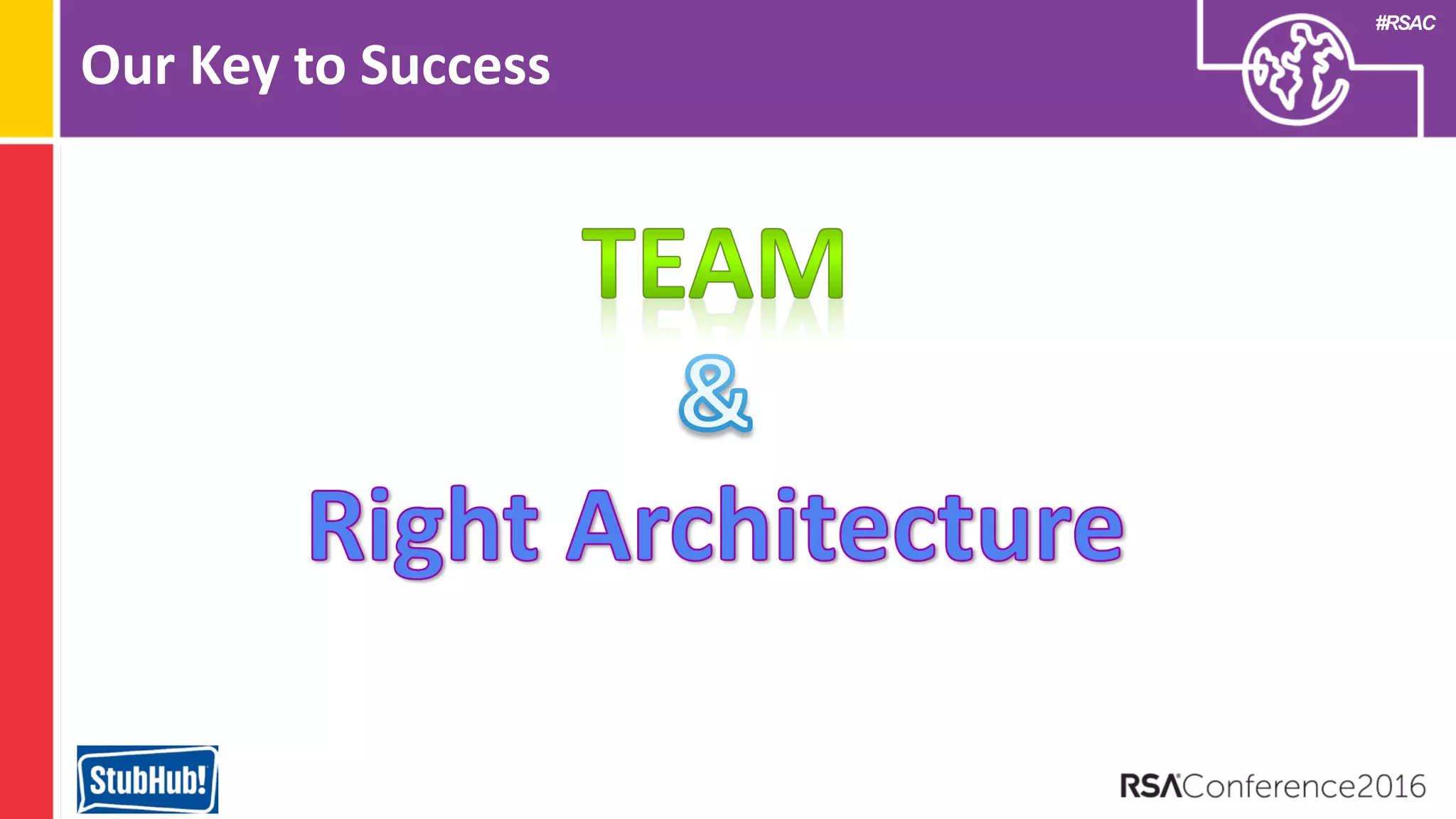 #RSAC
Our Key to Success
 