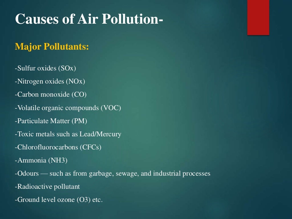 Air watersoundandLandpollution and its remedial approach