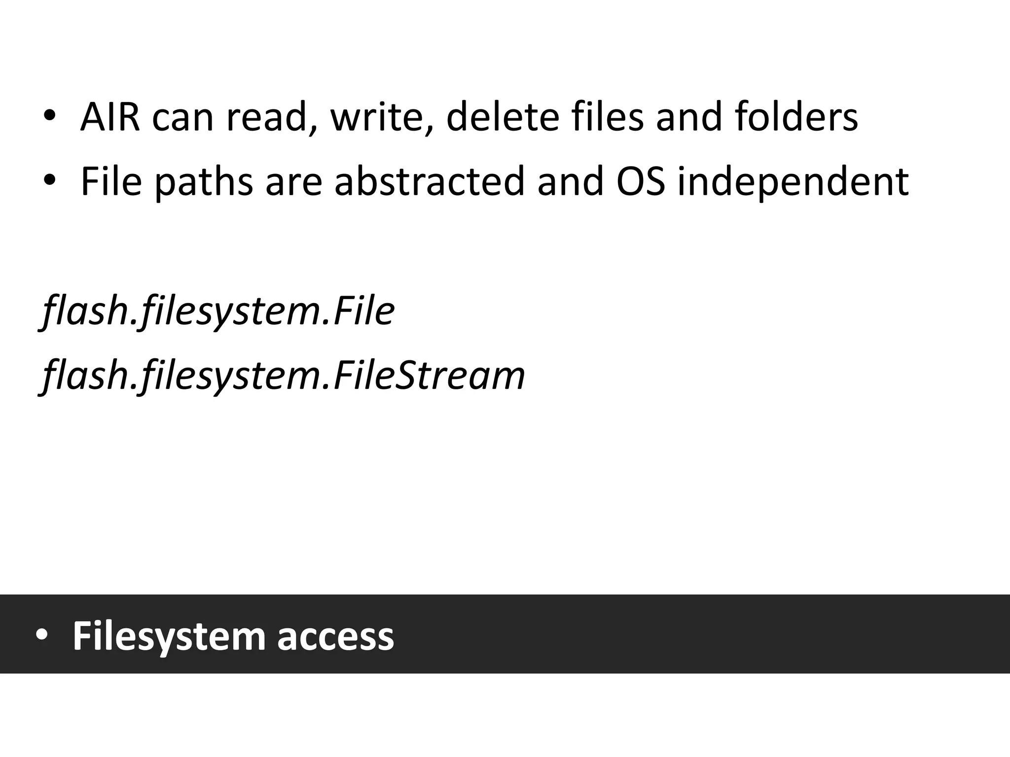 What are we talking about?  I want an AIR app as a front-end to our software