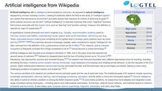 Artificial intelligence from Wikipedia
6
 