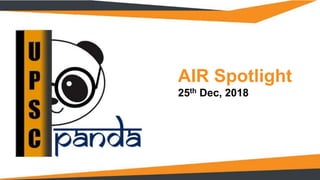 AIR Spotlight
25th Dec, 2018
 
