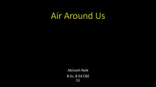 Air Around Us
Abinash Naik
B.Sc, B.Ed CBZ
51
 