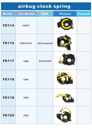 Airbag Clock Spring Catalogue PDF