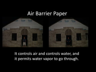 Air Barrier Paper It controls air and controls water, and it permits water vapor to go through. 