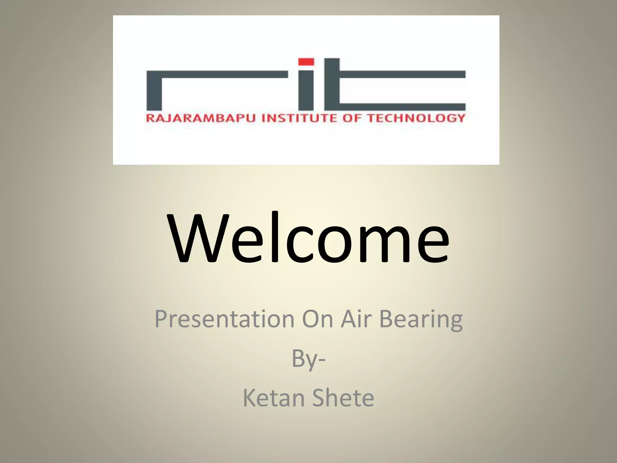 Air Bearing PPT