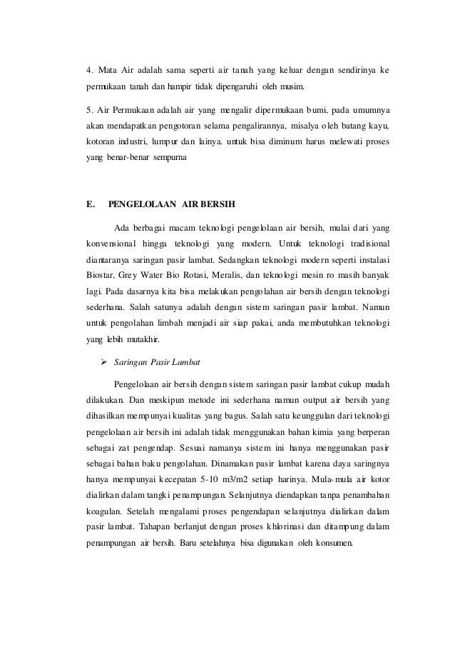 Air dirumahku memenuhi tidak memenuhi persyaratan air bersih penjelasan
