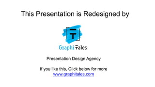 This Presentation is Redesigned by
Presentation Design Agency
If you like this, Click below for more
www.graphitales.com
 