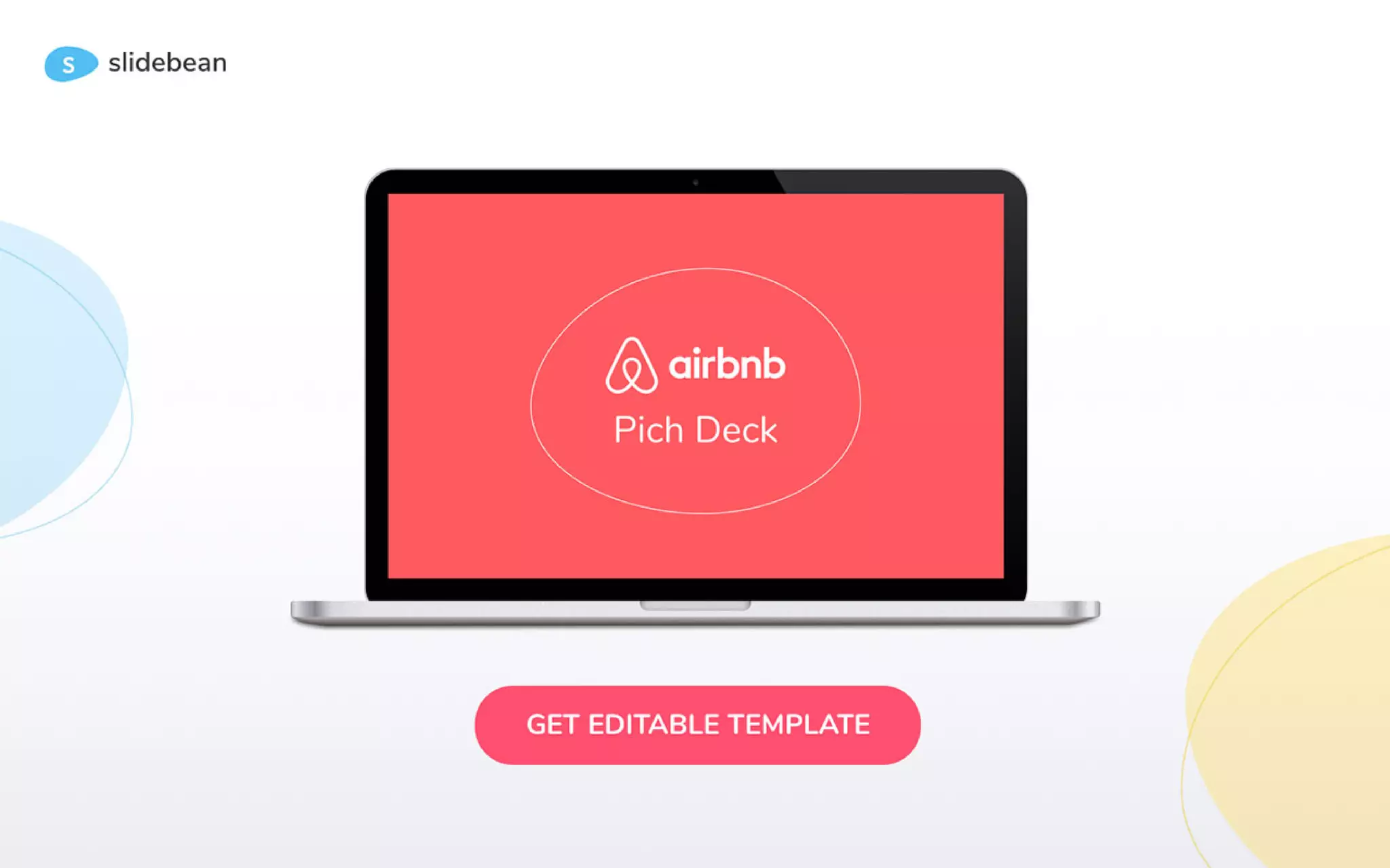 Airbnb Pitch Deck Template Redesigned using Slidebean AI PPT
