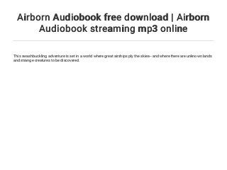 airborn audio book free airborn audio book free
