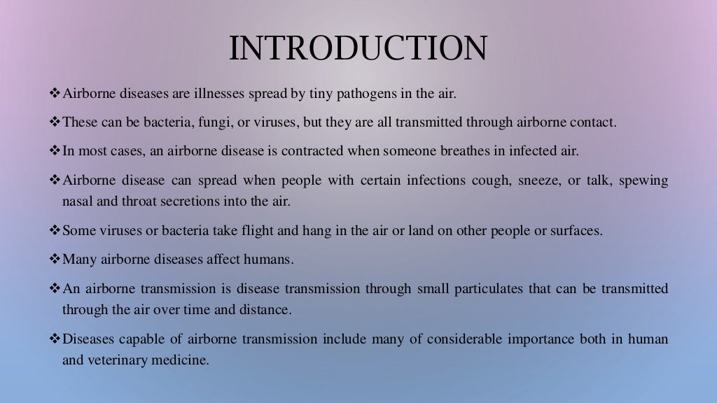 Airborne diseases