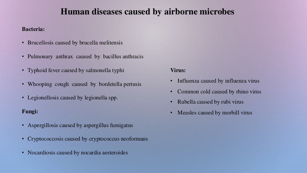 Airborne diseases