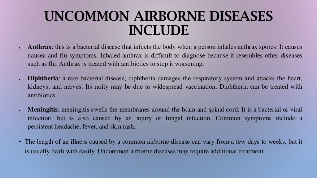 Airborne diseases