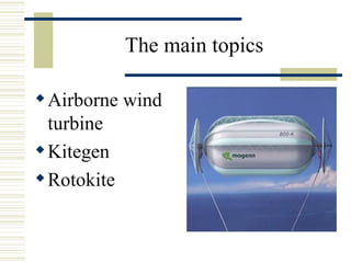 Kitegen Airborne Wind Turbines | PPT