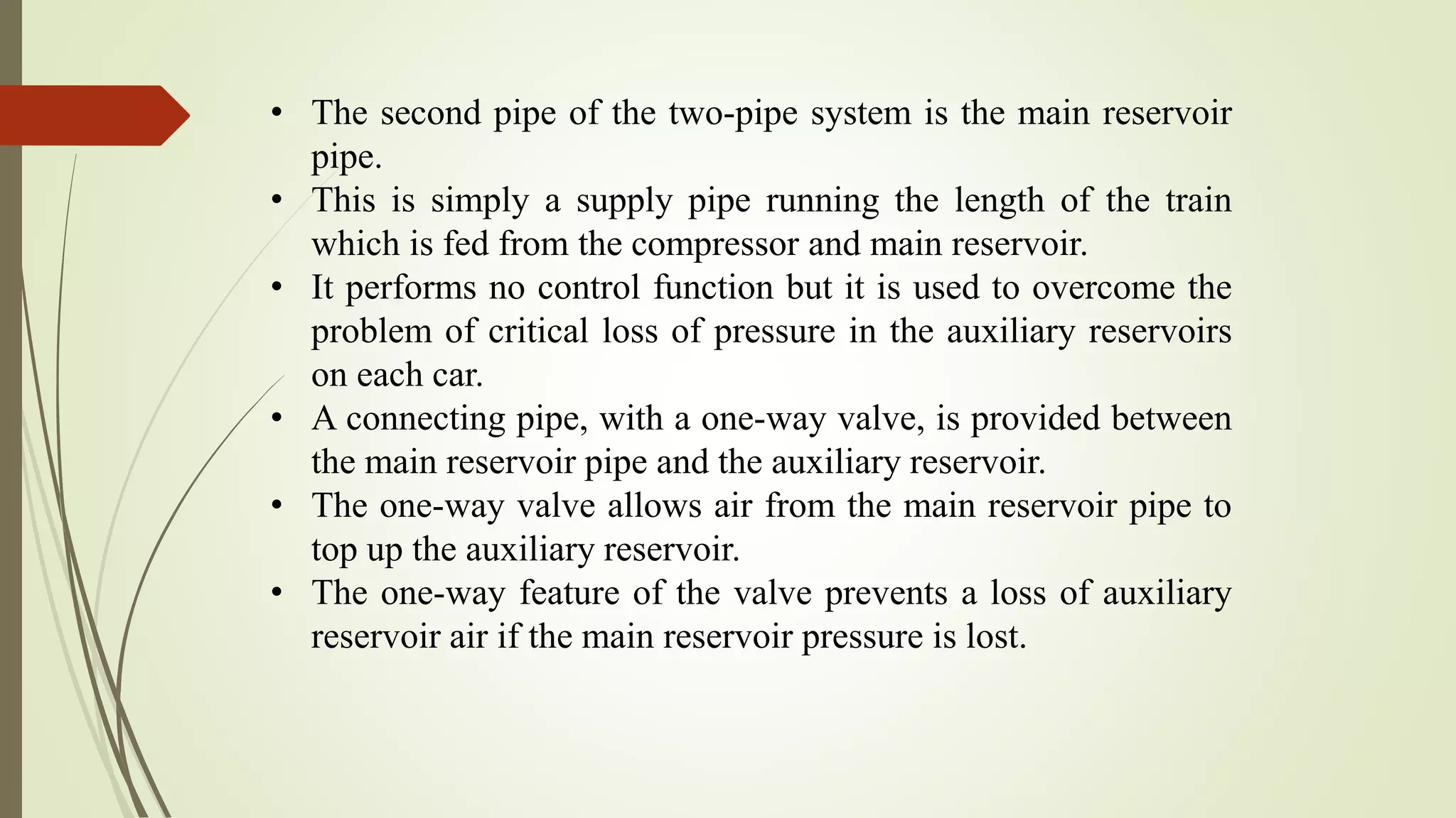 Air brake system in indian railways PPT