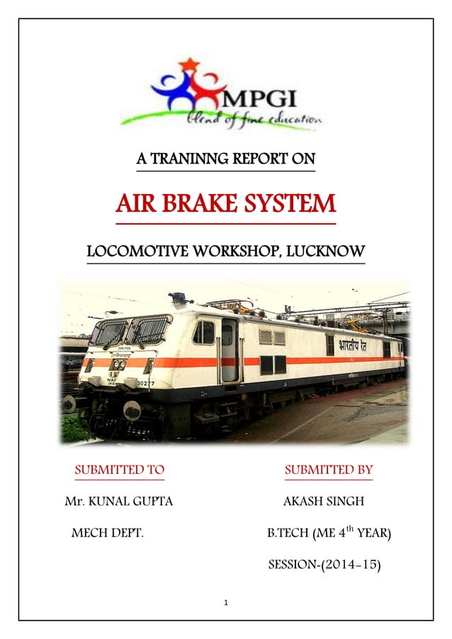Air brake system of PDF