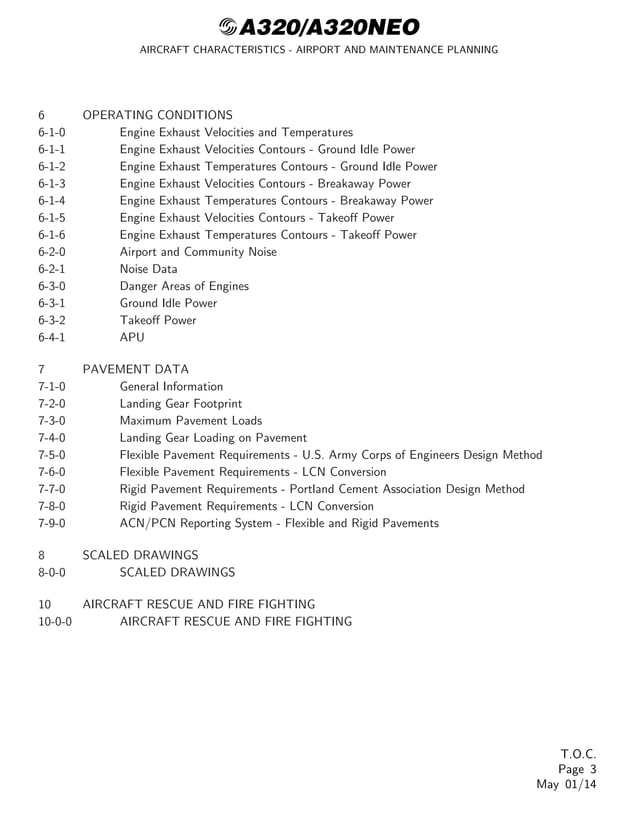 AIRCRAFT CHARACTERISTICS AIRPORT AND MAINTENANCE PLANNING Airbus A320