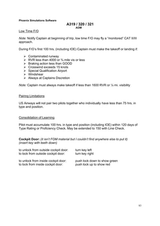 Airbus a320 aircraft operation manual | PDF