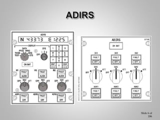  Air Data and Inertial Reference System
consists of three Air Data and Inertial
Reference Units ADIRU’s which supply data...