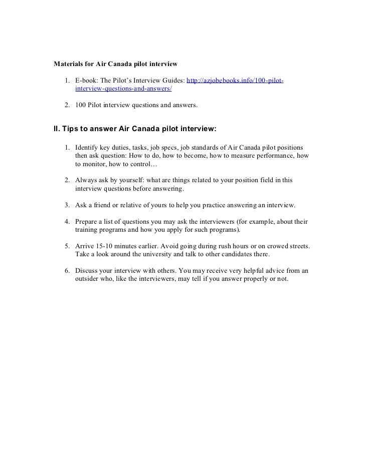 air-canada-pilot-interview-questions