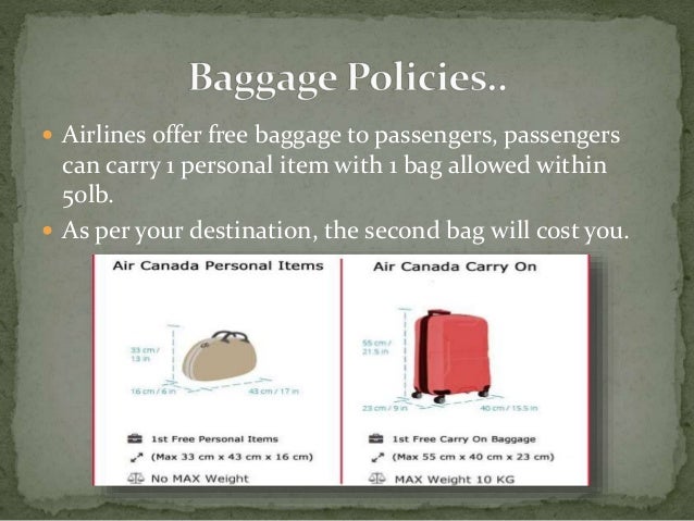 air canada personal item weight