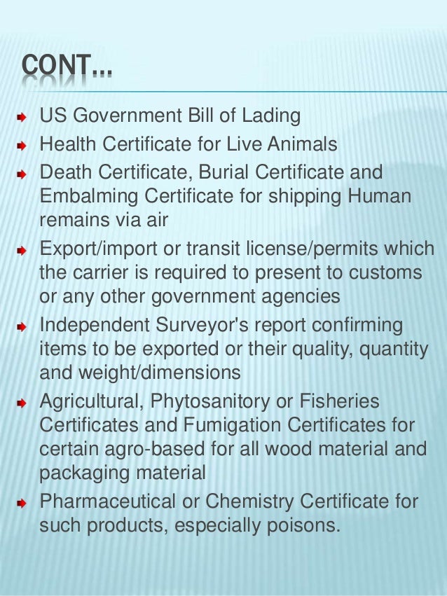 for death 4 form certificate management cargo Packing Air