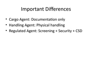 Air Cargo Security Flow Through Airports | PPTX