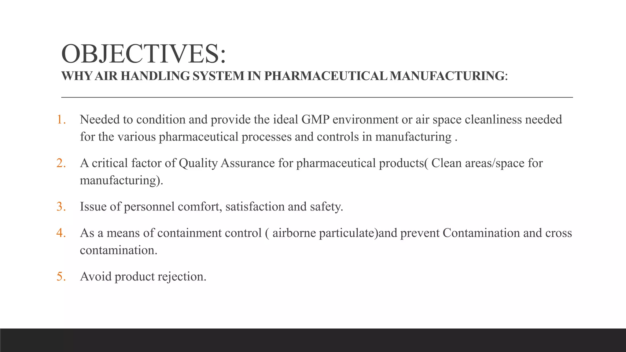 Air circulation maintenance industry for sterile and non sterile area PPT