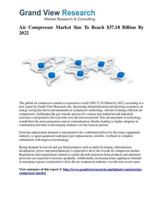 Air Compressor Market Forecast, Trends, Industry Outlook To 2022 Gra…
