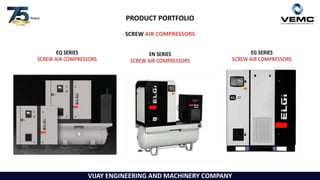 VIJAY ENGINEERING AND MACHINERY COMPANY
PRODUCT PORTFOLIO
 