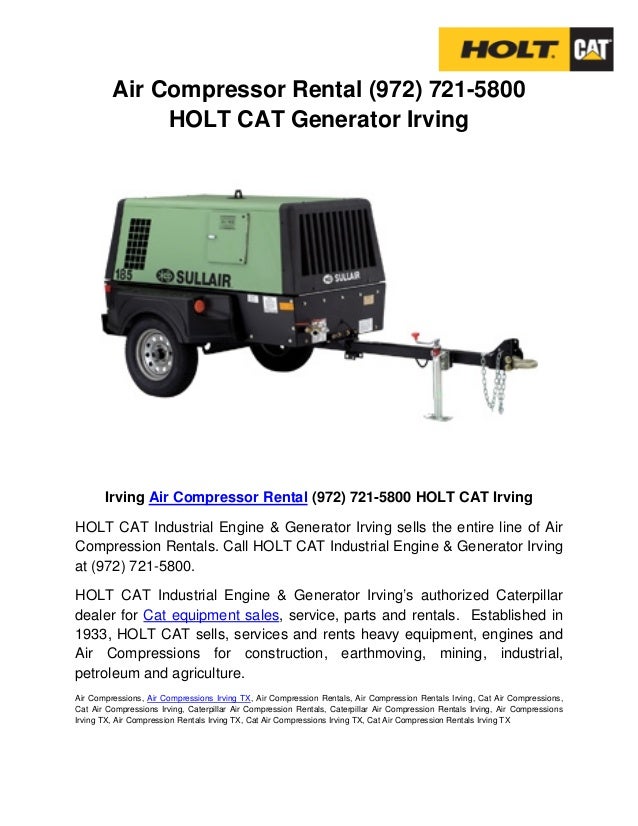 Air compressor rental (972) 721-5800 holt cat industrial ...
