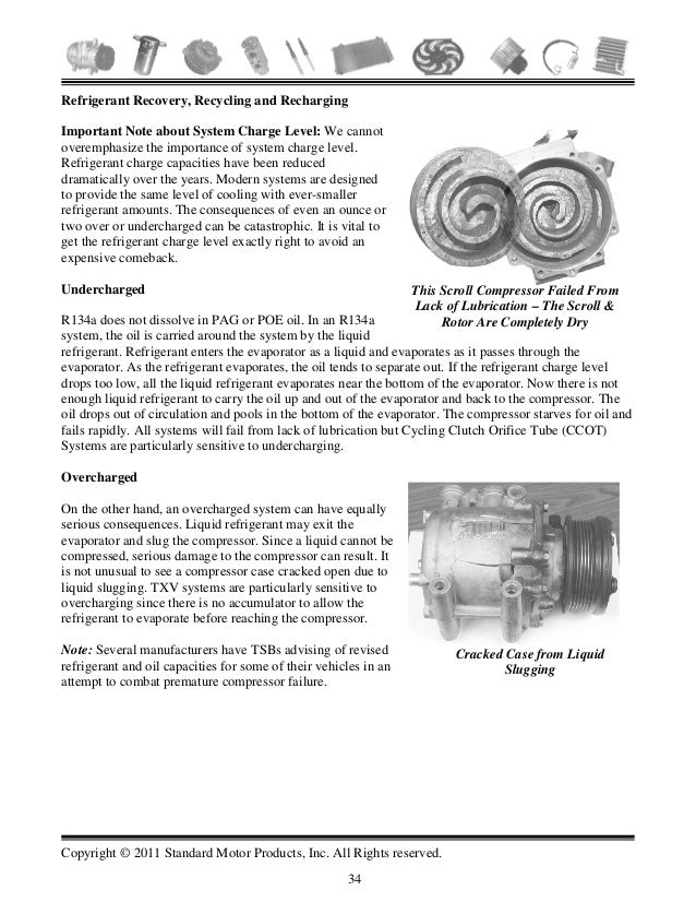 air conditioning diagnosis service and repair v2 ac compressor oil capacity chart