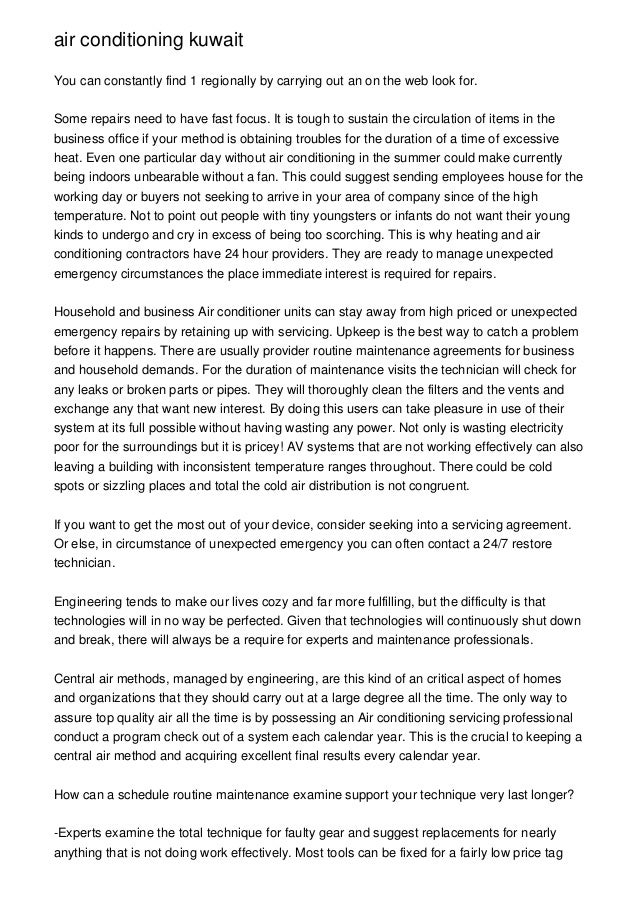 air conditioning kuwait