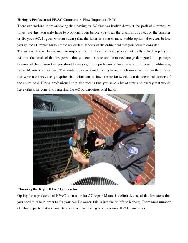 Air conditioning repair miami