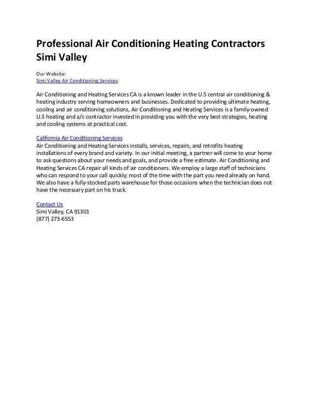 Air conditioning simi valley