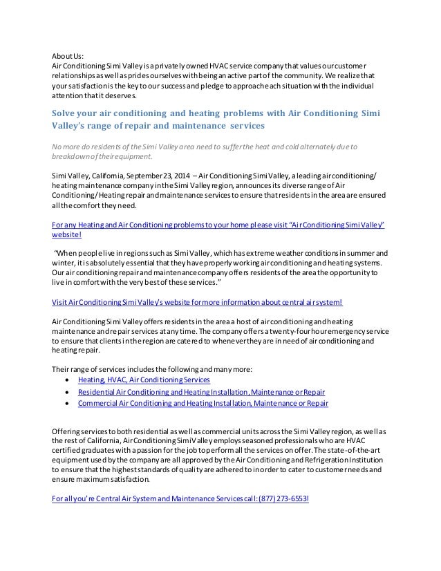 Air Conditioning Simi Valley